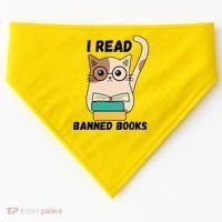 I Read Banned Books USA-Made Doggie Bandana thumb 0