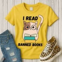 I Read Banned Books Women's T-Shirt thumb 3