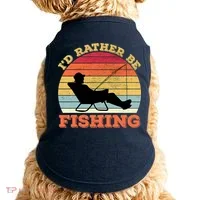 I'd Rather Be Fishing Doggie Tank thumb 0