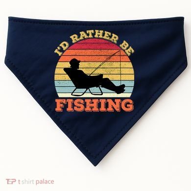 I'd Rather Be Fishing USA-Made Doggie Bandana