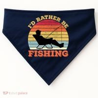 I'd Rather Be Fishing USA-Made Doggie Bandana thumb 0