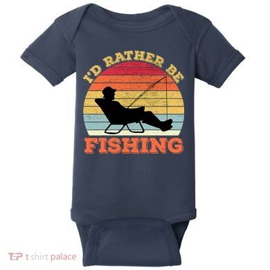 I'd Rather Be Fishing Baby Bodysuit
