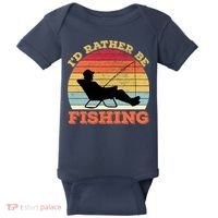 I'd Rather Be Fishing Baby Bodysuit thumb 0