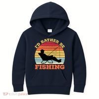 I'd Rather Be Fishing Kids Hoodie thumb 0