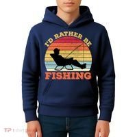 I'd Rather Be Fishing Kids Hoodie thumb 4
