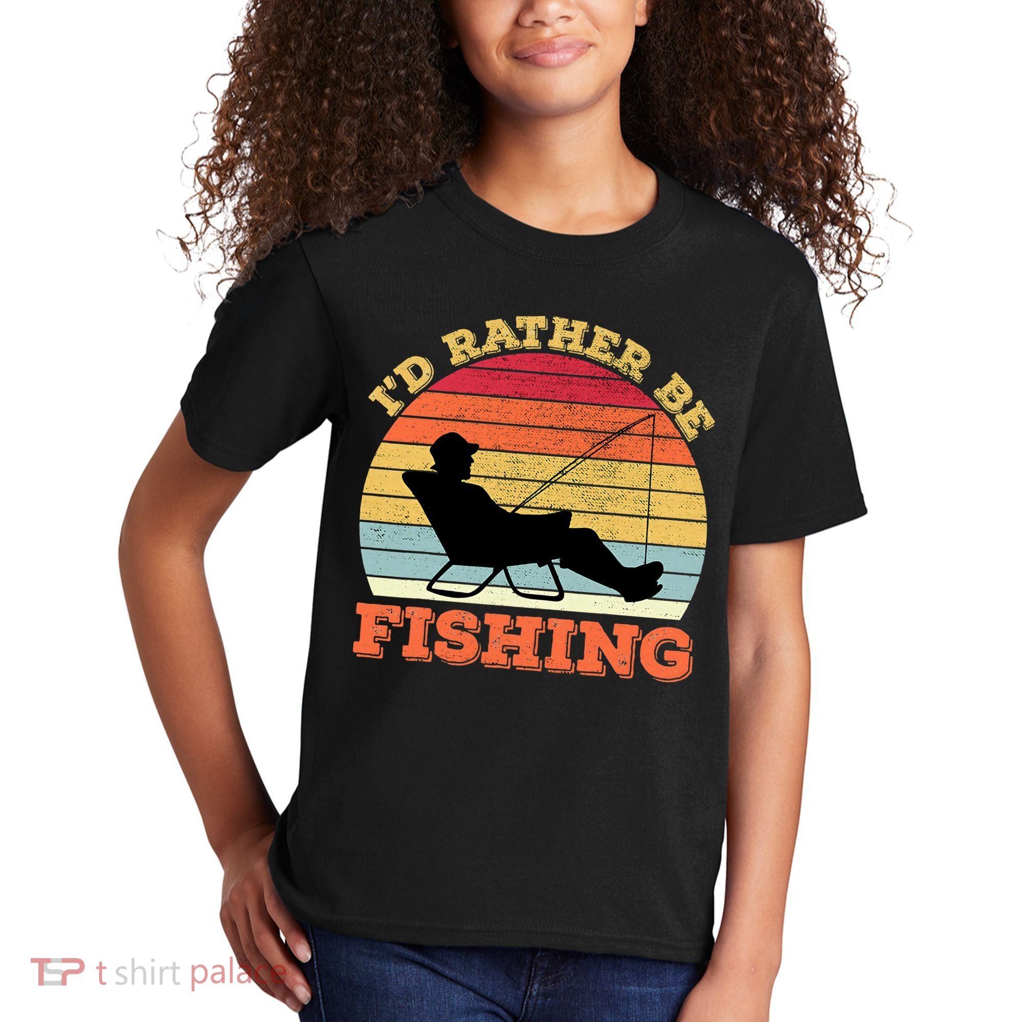 I'd Rather Be Fishing Kids T-Shirt