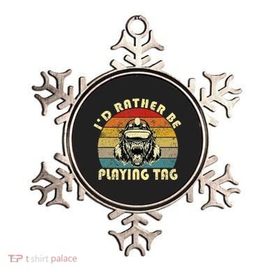 ID Rather Be Playing Tag Gorilla Monke Tag Gorilla Vr Gamer Ornament