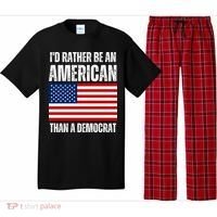 Id Rather Be An American Than A Democrat Pajama Set thumb 0