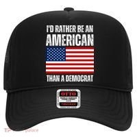Id Rather Be An American Than A Democrat Hat thumb 0