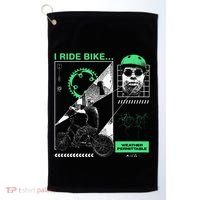I Ride Bike Kingcobrajfs Golf Towel thumb 0