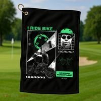 I Ride Bike Kingcobrajfs Golf Towel thumb 1