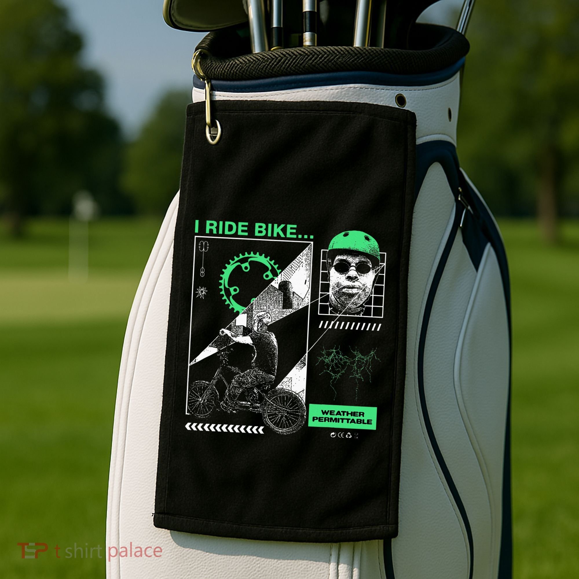 I Ride Bike Kingcobrajfs Golf Towel