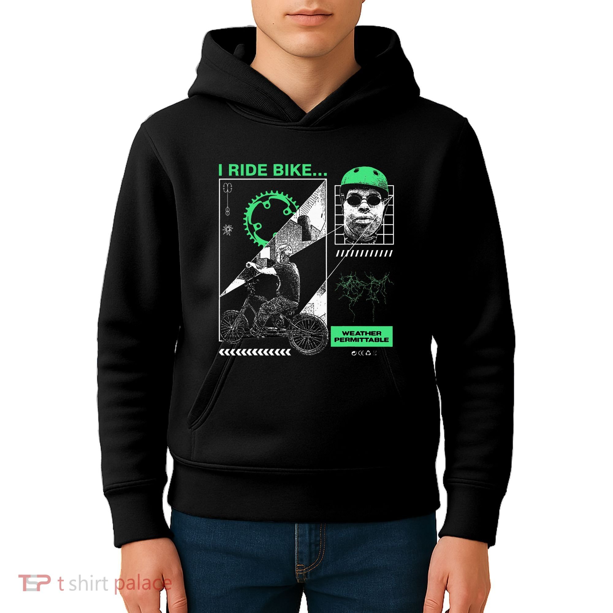 I Ride Bike Kingcobrajfs Kids Hoodie