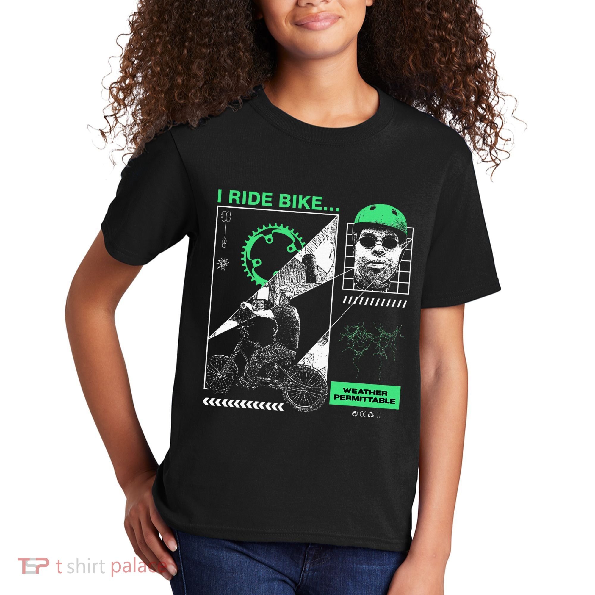 I Ride Bike Kingcobrajfs Kids T-Shirt