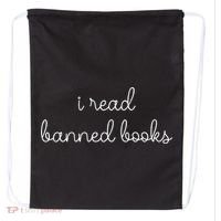 I Read Banned Books Drawstring Bag thumb 0