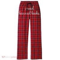 I Read Banned Books Women's Flannel Plaid Pajama Pants thumb 0