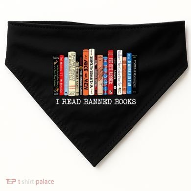 I Read Banned Books Week Librarian Freadom Reader Nerd Gift USA-Made Doggie Bandana