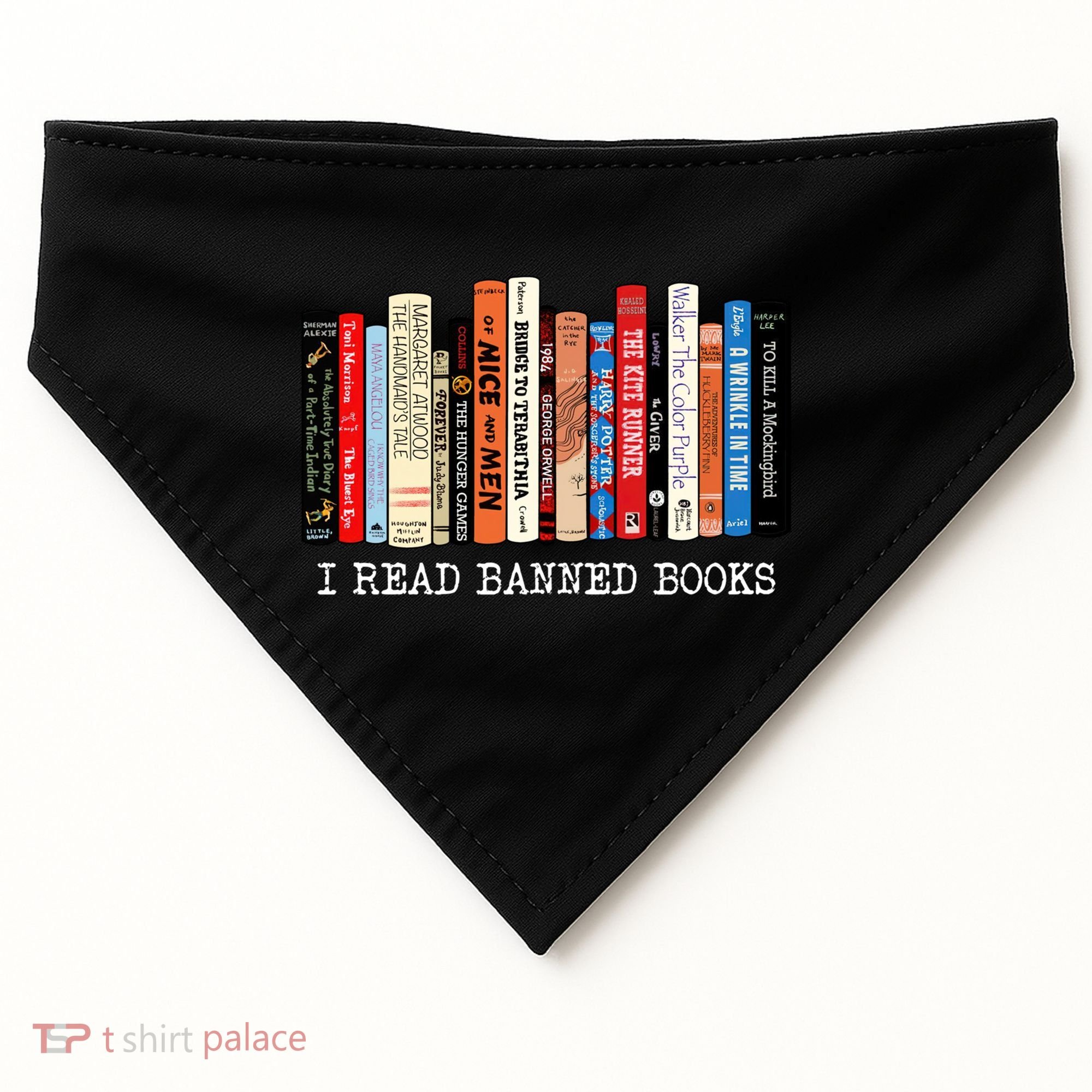 I Read Banned Books Week Librarian Freadom Reader Nerd Gift USA-Made Doggie Bandana