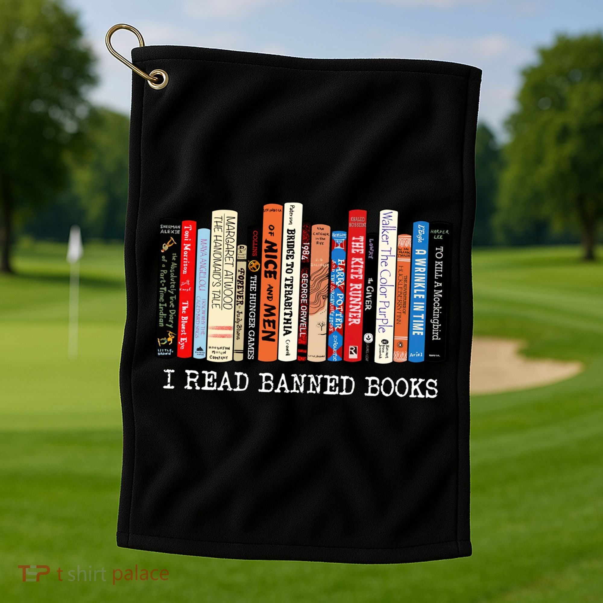 I Read Banned Books Week Librarian Freadom Reader Nerd Gift Golf Towel