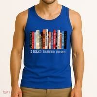 I Read Banned Books Week Librarian Freadom Reader Nerd Gift Tank Top thumb 3