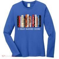 I Read Banned Books Week Librarian Freadom Reader Nerd Gift Women's Long Sleeve Shirt thumb 0