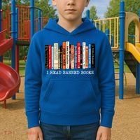 I Read Banned Books Week Librarian Freadom Reader Nerd Gift Kids Hoodie thumb 2