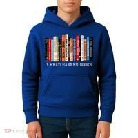 I Read Banned Books Week Librarian Freadom Reader Nerd Gift Kids Hoodie thumb 4