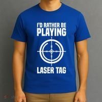 Id Rather Be Playing Laser Tag Meaningful Gift T-Shirt thumb 3