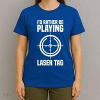 Id Rather Be Playing Laser Tag Meaningful Gift T-Shirt thumb 4