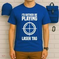 Id Rather Be Playing Laser Tag Meaningful Gift T-Shirt thumb 6
