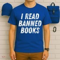 I Read Banned Books Im With The Banned Vintage Retro T-Shirt thumb 6
