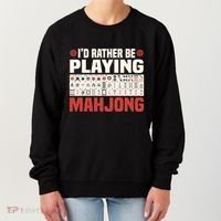 Id Rather Be Playing Mahjong Mahjong Great Gift Women's Sweatshirt thumb 0