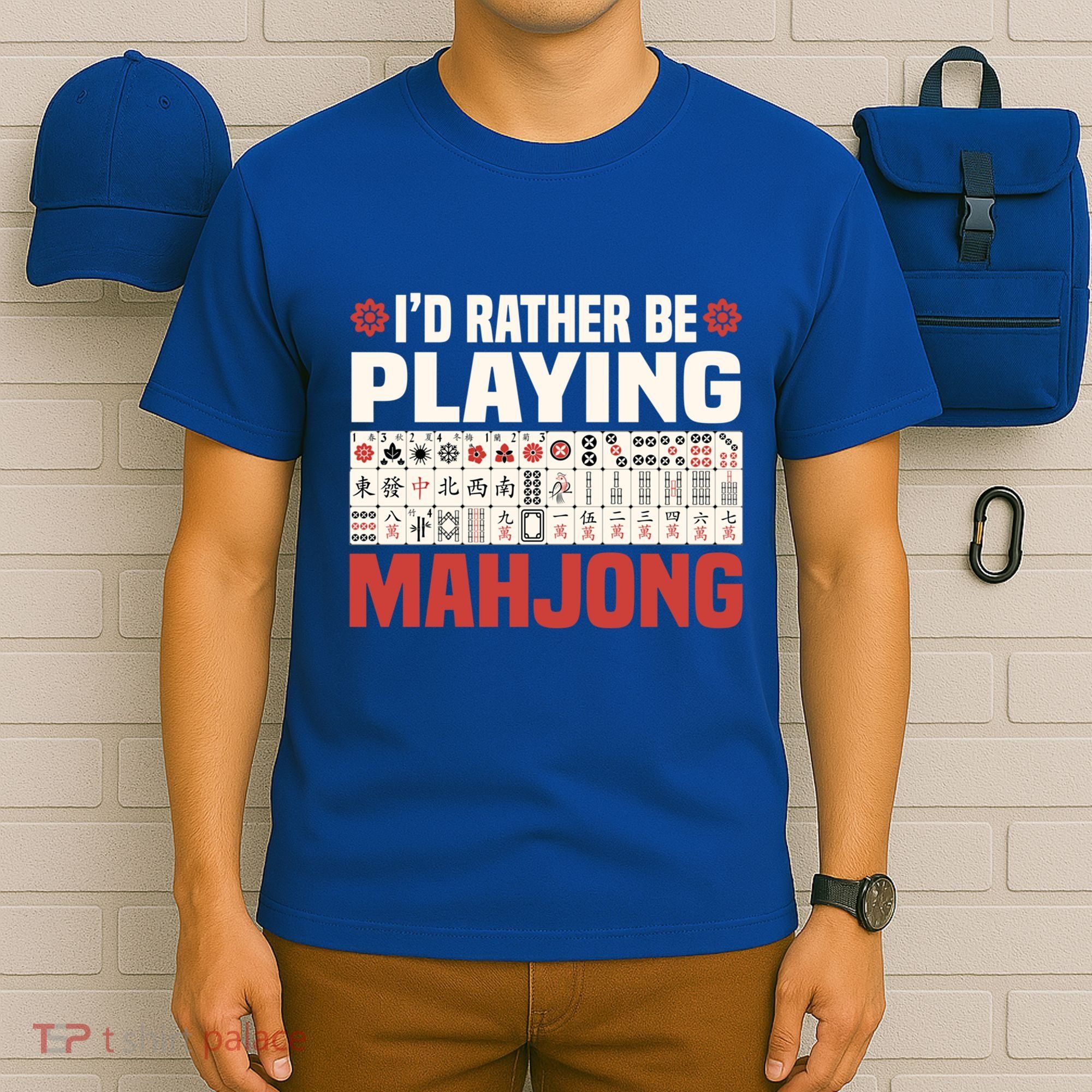 Id Rather Be Playing Mahjong Mahjong Great Gift T-Shirt