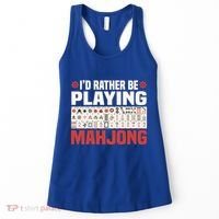 Id Rather Be Playing Mahjong Mahjong Great Gift Women's Tank Top thumb 0