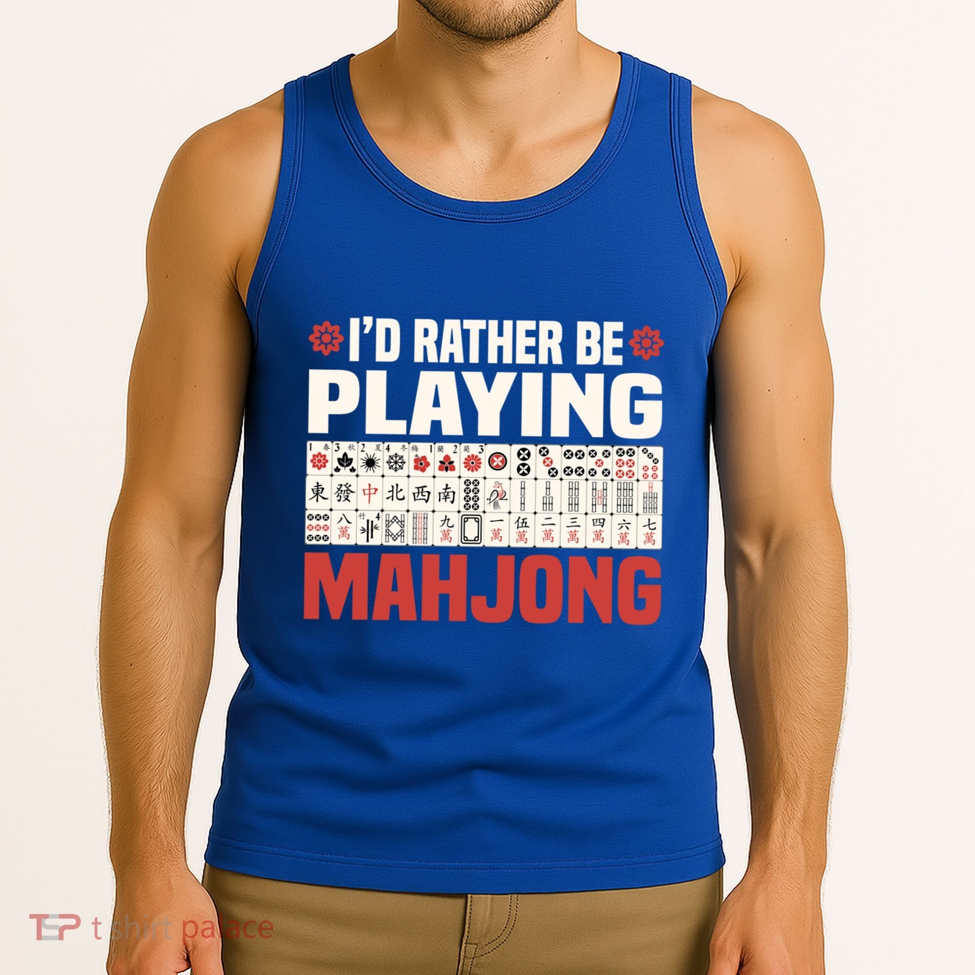 Id Rather Be Playing Mahjong Mahjong Great Gift Tank Top