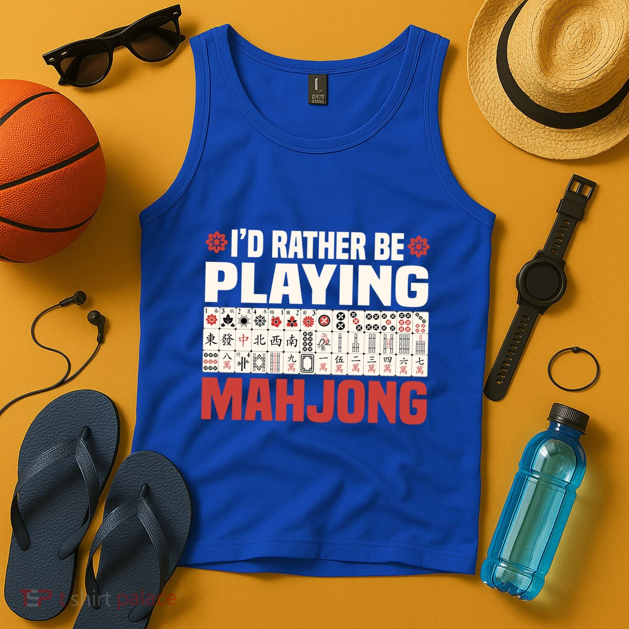 Id Rather Be Playing Mahjong Mahjong Great Gift Tank Top