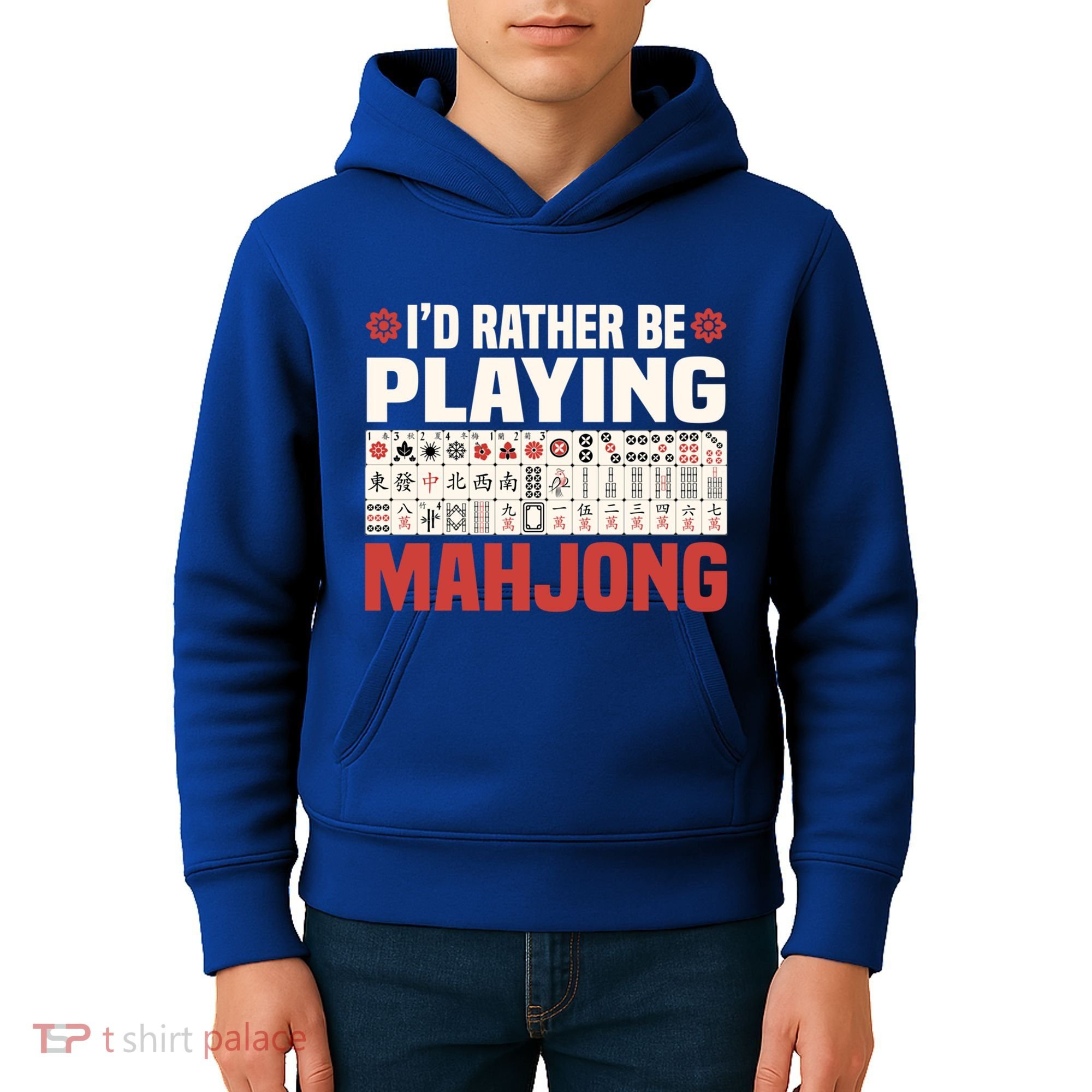 Id Rather Be Playing Mahjong Mahjong Great Gift Kids Hoodie