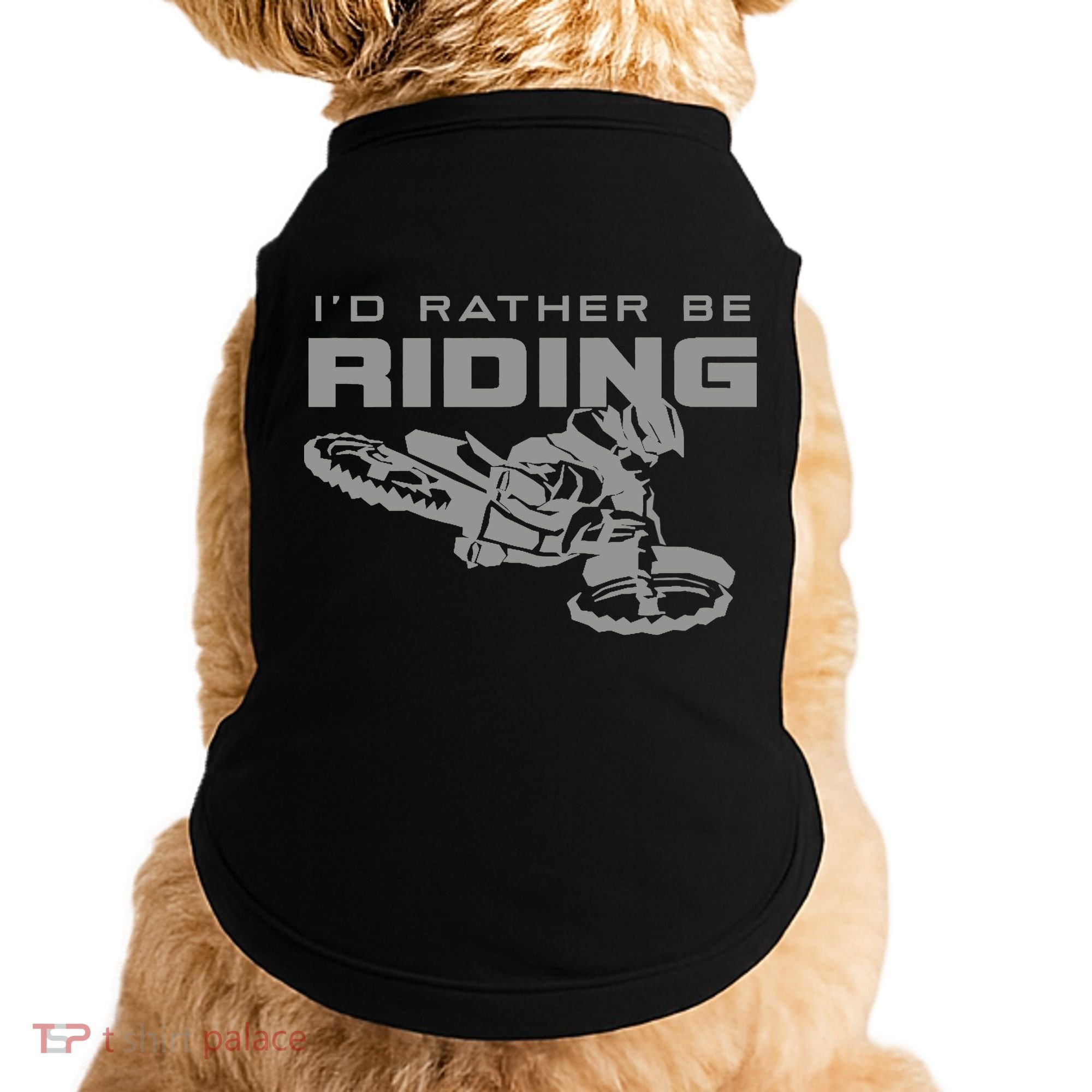 I'd Rather Be Riding Motocross Dirt Bike Motocross Premium Doggie Tank