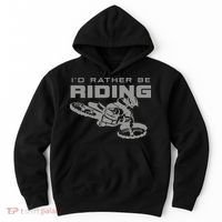 I'd Rather Be Riding Motocross Dirt Bike Motocross Premium Hoodie thumb 0
