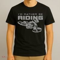 I'd Rather Be Riding Motocross Dirt Bike Motocross Premium T-Shirt thumb 3