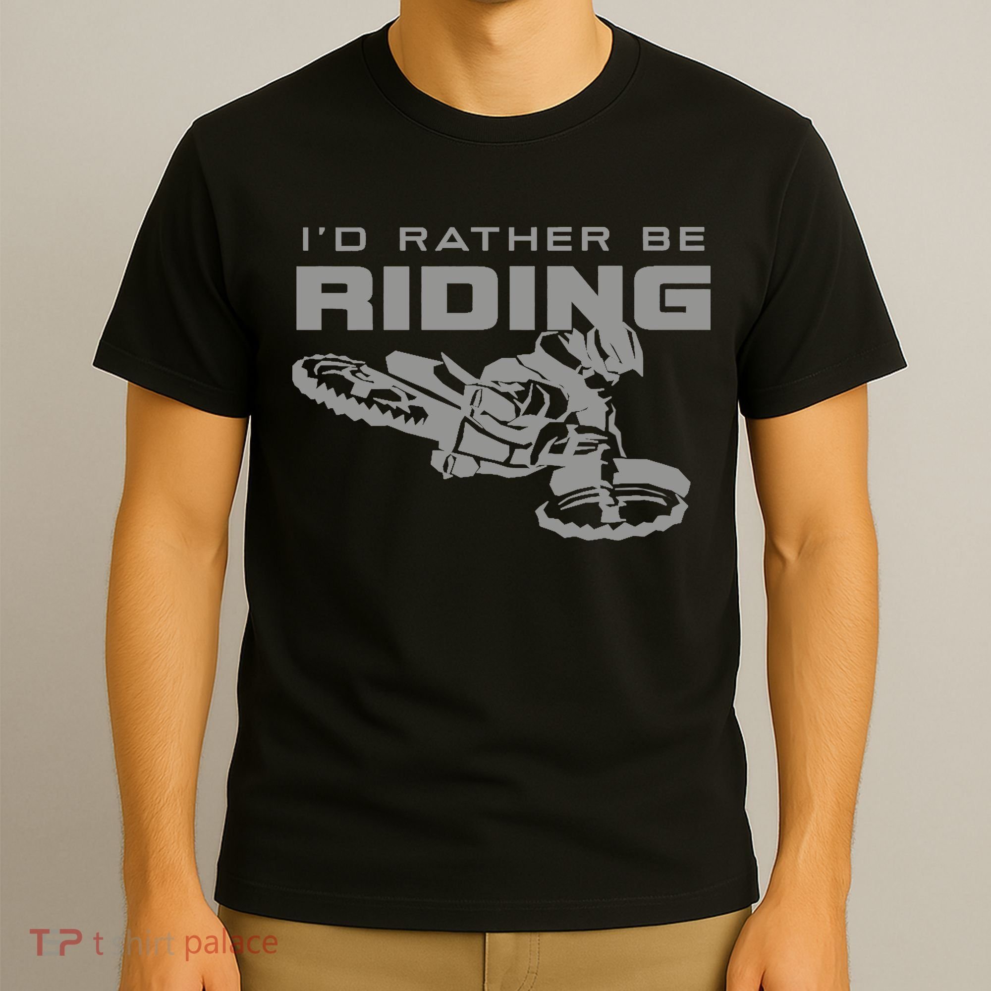 I'd Rather Be Riding Motocross Dirt Bike Motocross Premium T-Shirt