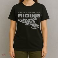 I'd Rather Be Riding Motocross Dirt Bike Motocross Premium T-Shirt thumb 4