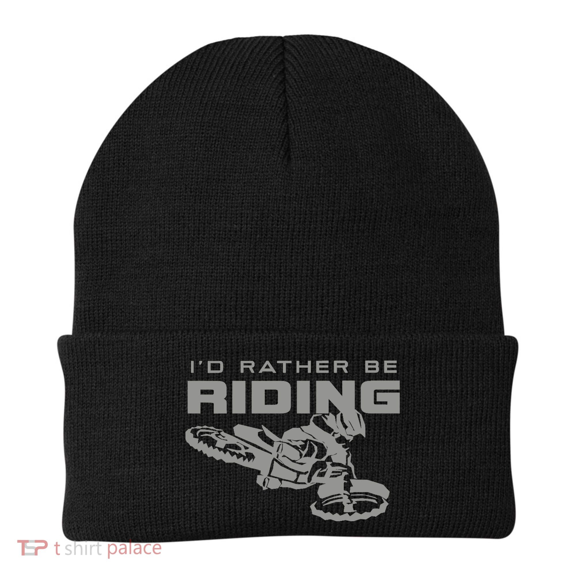 I'd Rather Be Riding Motocross Dirt Bike Motocross Premium Beanie