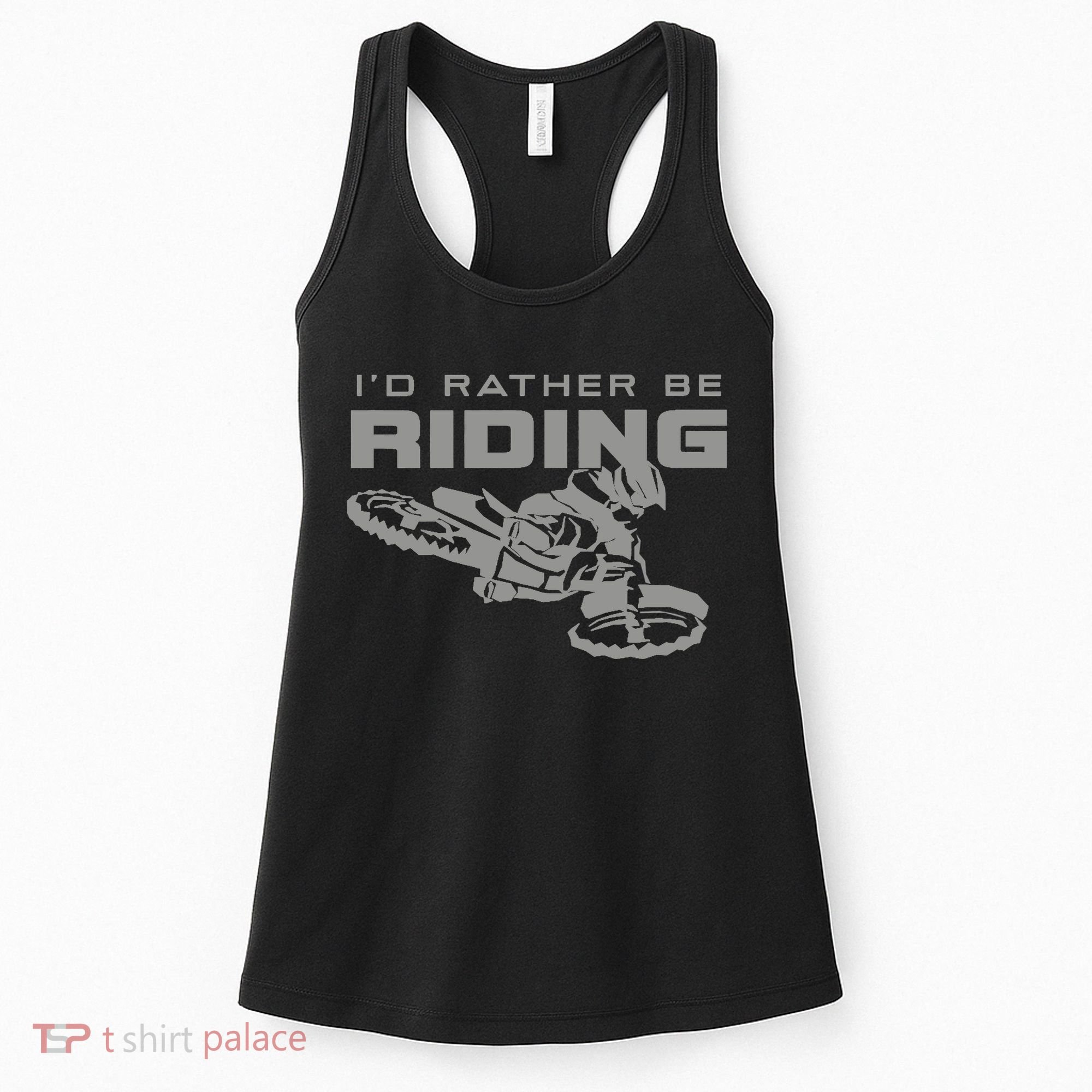 I'd Rather Be Riding Motocross Dirt Bike Motocross Premium Women's Tank Top