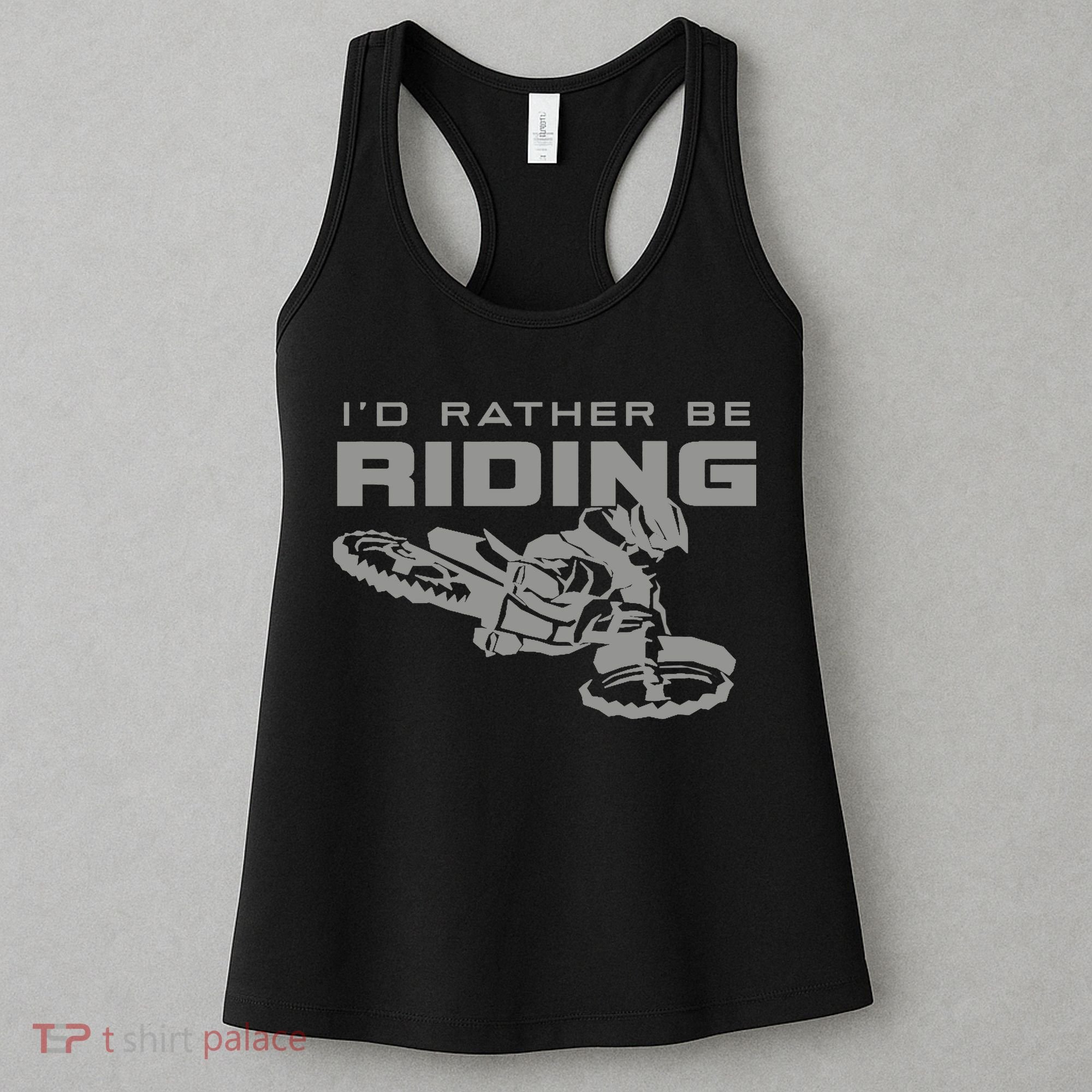 I'd Rather Be Riding Motocross Dirt Bike Motocross Premium Women's Tank Top