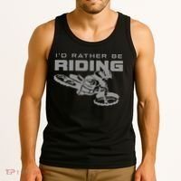 I'd Rather Be Riding Motocross Dirt Bike Motocross Premium Tank Top thumb 3