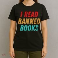I Read Banned Books Im With The Banned Vintage Retro T-Shirt thumb 4