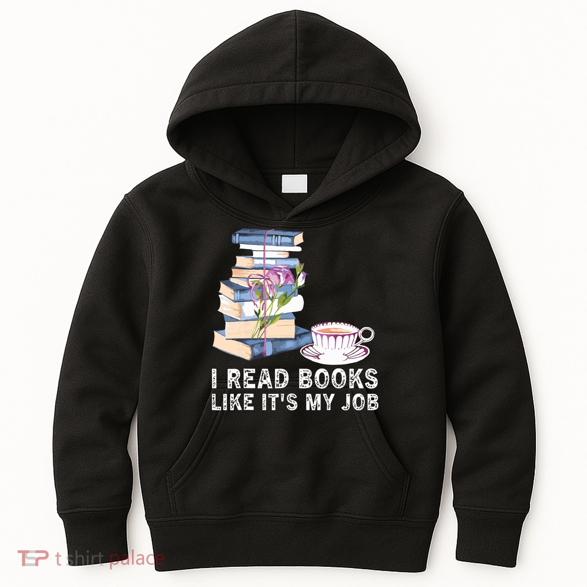 I Read Books Like Its My Job School Librarian Book Lover Kids Hoodie