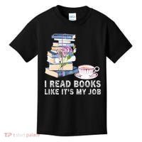 I Read Books Like Its My Job School Librarian Book Lover Kids T-Shirt thumb 0