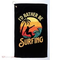 I'd Rather Be Surfing Beach Surfing Surfingboard Surfboard Golf Towel thumb 0
